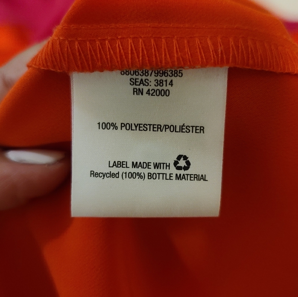 Attention Colorblock Shift Dress Pink&Orange Size L - Picture 12 of 16